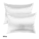 Royal Comfort Mulberry Soft Silk Hypoallergenic Pillowcase Twin Pack 51 x 76cm - White