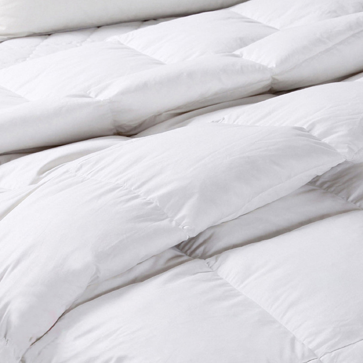 Royal Comfort 50% Goose Feather 50% Down 500GSM Quilt Duvet Deluxe Soft Touch - King - White