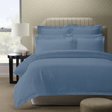 Royal Comfort 1200TC Quilt Cover Set Damask Cotton Blend Luxury Sateen Bedding - King - Blue Fog