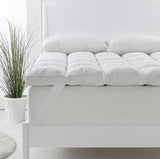 Royal Comfort 1800GSM Duck Feather Down Topper And 1000GSM 2 Duck Pillows Set - King - White