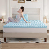 King Single Bamboo Memory Foam Mattress Topper 7-Zone 8cm