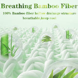 Bamboo Pillowtop Mattress Topper Luxury Bedding Mat Pad Protector Cover King 183 x 203 cm