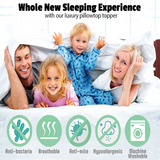 Bamboo Pillowtop Mattress Topper Luxury Bedding Mat Pad Protector Cover Queen 153 x 203 cm