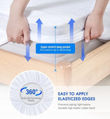 100% Terry Cotton Fitted Mattress Protector Waterproof King