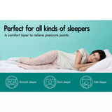 5CM Bedding Luxury Pillowtop Mattress Topper Mat Pad Antibacterial and dust mite-resistant Single:92*188