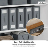 1x Kitchee Foldable Bed Sheet Storage Box - Linen and Closet Organiser Grey