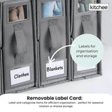 10x Kitchee Foldable Bed Sheet Storage Box - Linen and Closet Organiser Grey