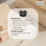 1x Kitchee Foldable Bed Sheet Storage Box - Linen and Closet Organiser Beige