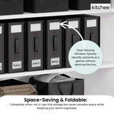 1x Kitchee Foldable Bed Sheet Storage Box - Linen and Closet Organiser Black