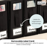 1x Kitchee Foldable Bed Sheet Storage Box - Linen and Closet Organiser Black