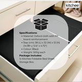 1x Kitchee Foldable Bed Sheet Storage Box - Linen and Closet Organiser Black
