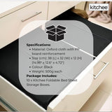 10x Kitchee Foldable Bed Sheet Storage Box - Linen and Closet Organiser Black