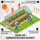 Greenhouse Walk-In Shed 6x3x2M PE Dome Hoop Tunnel Polytunnel