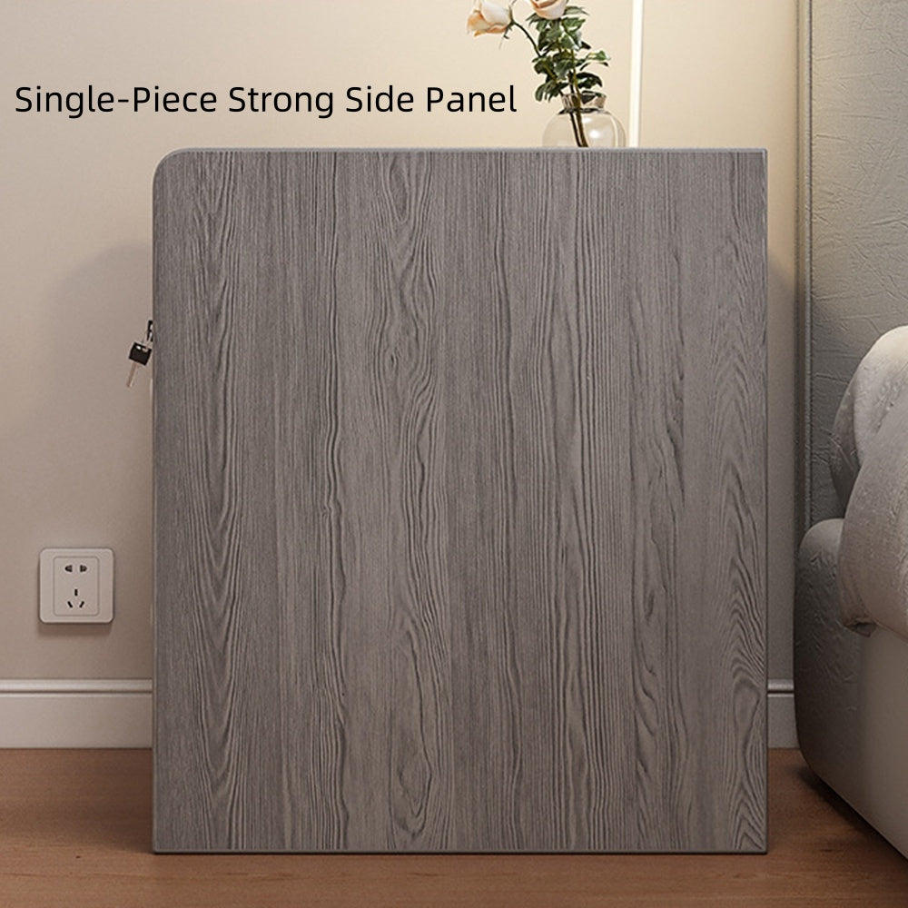 2x bedside table with drawer and shelf modern nightstand bedroom furniture