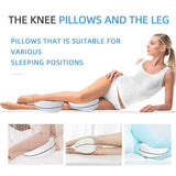 Leg Knee Support Pillow, Orthopedic Memory Foam Wedge Contour Pillow for Thighs, Leg Pillow for Back Hip Legs Knee Support Wedge and Pressure Relief, Washable Cover