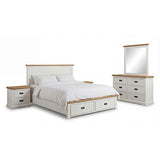 Storage Bedroom Suite Drawers Miami White Colour with Dresser in Queen