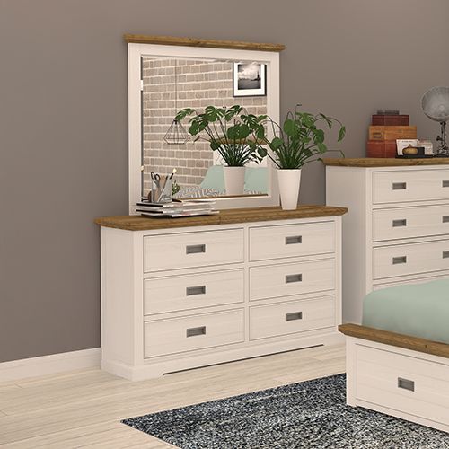 Storage Bedroom Suite Drawers Miami White Colour with Dresser in Queen