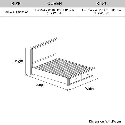 Storage Bedroom Suite Drawers Miami White Colour with Tallboy in Queen