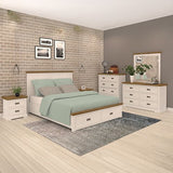 Storage Bedroom Suite Drawers Miami White Colour in Queen