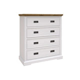 Storage Bedroom Suite Drawers Miami White Colour in Queen