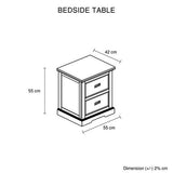 Storage Bedroom Suite Drawers Miami White Colour in Queen