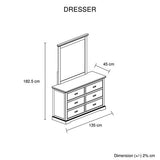 Storage Bedroom Suite Drawers Miami White Colour in Queen