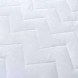 Gioia Casa 100% Ultra-Soft Cotton Quilted Anti-Microbial Mattress Cover Protector - White - Queen Size