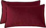 Vintage Washed Microfibre Sheet Set (Burgundy, Queen)
