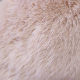 Ariana Long Fleece Faux Fur Throw Rug Peach