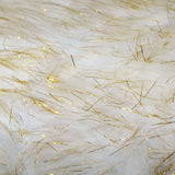 Camille Gold Cream Faux Fur Throw Rug 127 x 152 cm