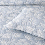 Bianca Laurieton Blue Jacquard Botanical Bedspread Set Double