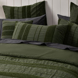 Bianca Avery Forest Chenille Striped Quilt Cover Set Super King