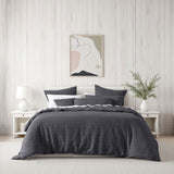 Bianca Kahlani Charcoal Waffle Quilt Cover Set Single