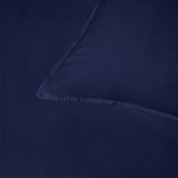 Accessorize 400TC Navy Bamboo Cotton Double Stitch Quilt Cover Set King