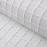 Vintage Design Homewares Parquet White Polyester Cotton Quilt Cover Set Queen