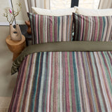Bedding House Roman Multi Cotton Stripe Quilt Cover Set King