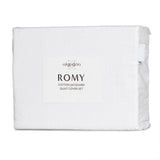 Algodon Romy White Cotton Jacquard Quilt Cover Set King