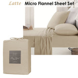 Ardor Micro Flannel Sheet Set Latte Mega King