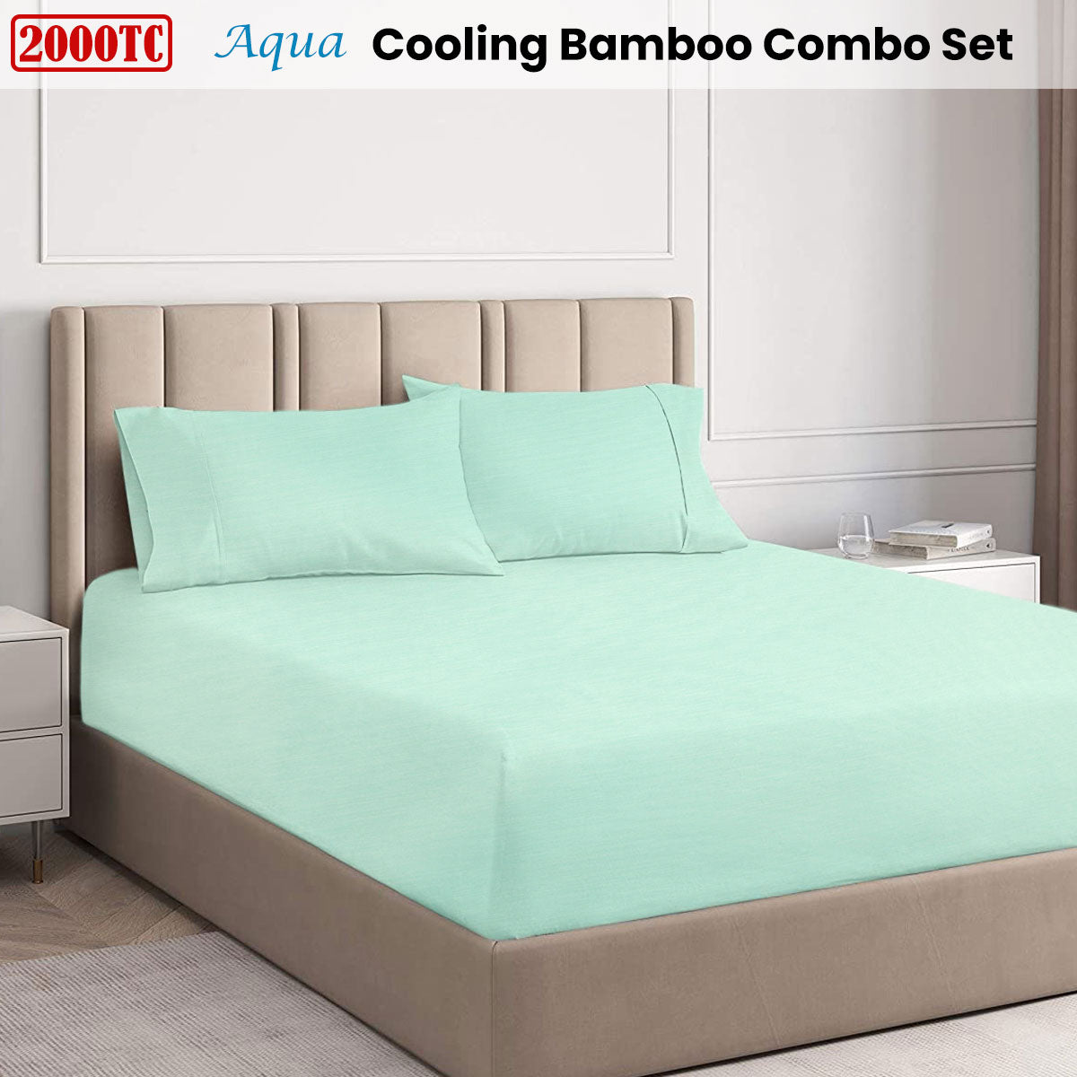 Ramesses Aqua 2000TC Cooling Bamboo Combo Set Queen