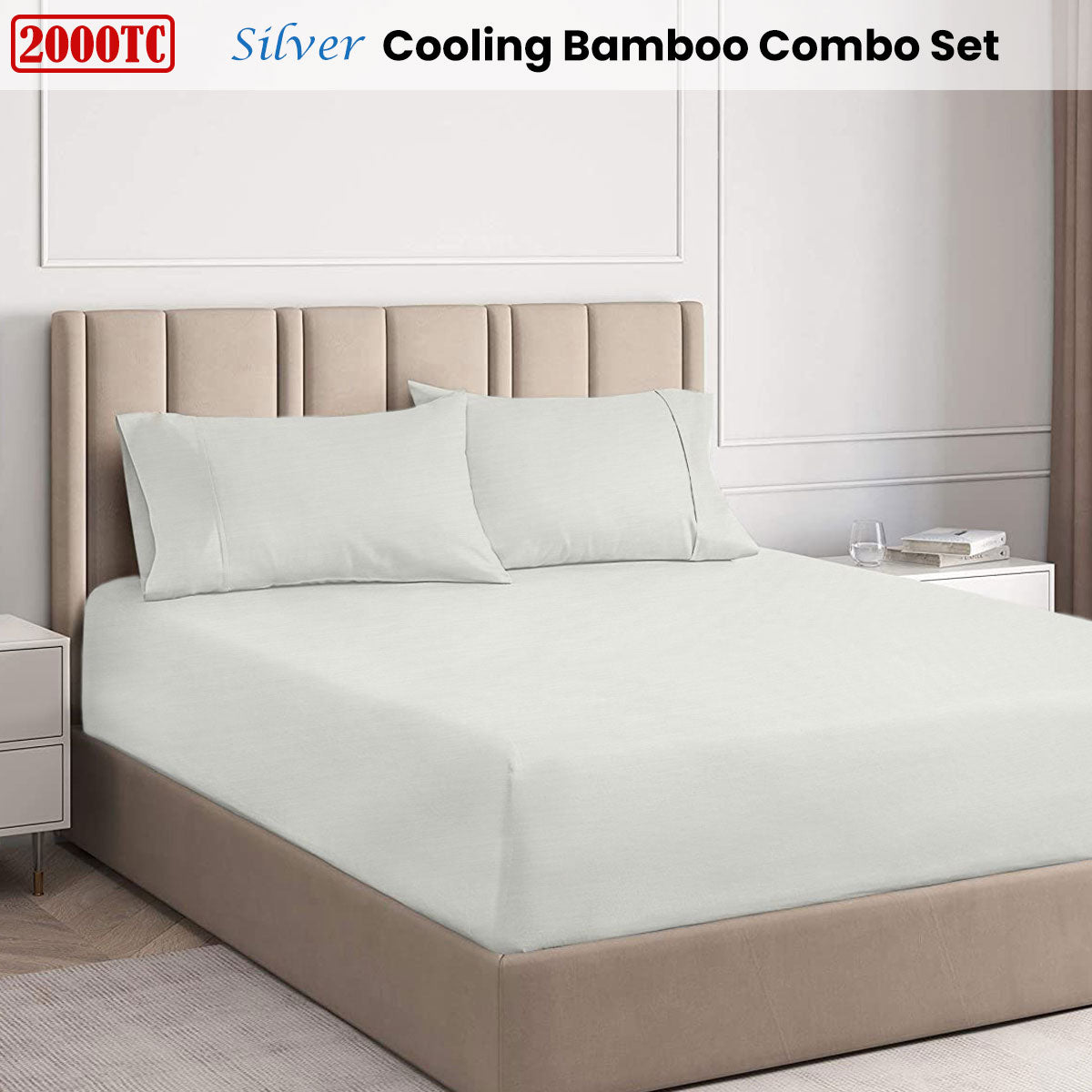 Ramesses Silver 2000TC Cooling Bamboo Combo Set King Single