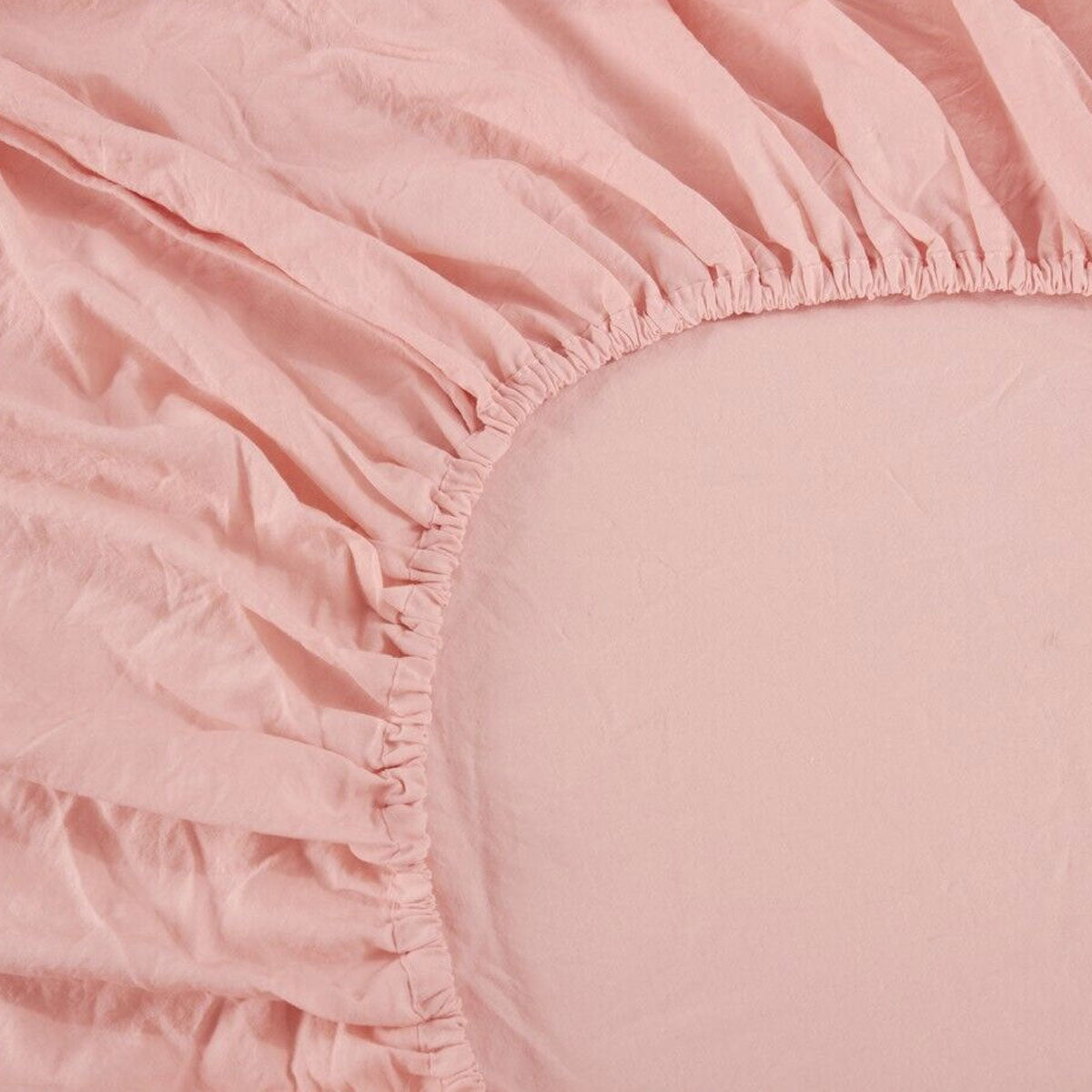 Ramesses 1000TC Linen Bamboo Fitted Sheet Combo Set Dusty Pink Double