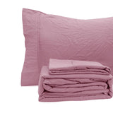 Ramesses Classic Rose Pebble Wash Linen Look Alternative Sheet Set King Single