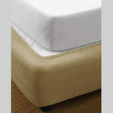 Ramesses Vertical Quilted Valance Linen DOUBLE