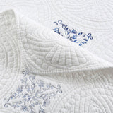 100% Cotton Lightly Quilted Coverlet Set Colorado Blue King