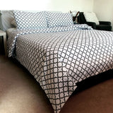 Mia White 100% Cotton Quilt Cover Set Queen