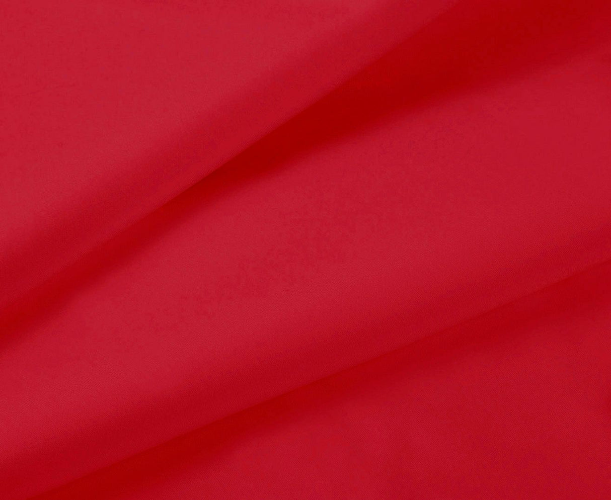 1000TC Ultra Soft Double Size Bed Red Flat & Fitted Sheet Set