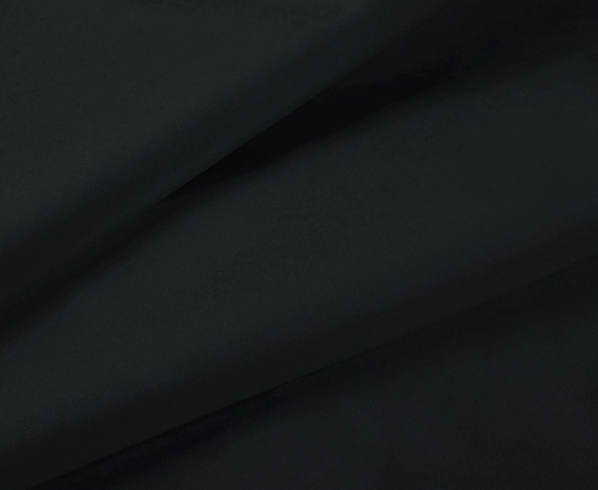 1000TC Ultra Soft King Size Bed Black Flat & Fitted Sheet Set