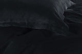 1000TC Tailored Queen Size Black Duvet Quilt Cover Set