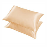 2 Pack Satin Pillowcases Luxury Soft Cushion Covers Bedroom Home Decor - Light Purple