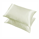 2 Pack Satin Pillowcases Luxury Soft Cushion Covers Bedroom Home Decor - Light Purple